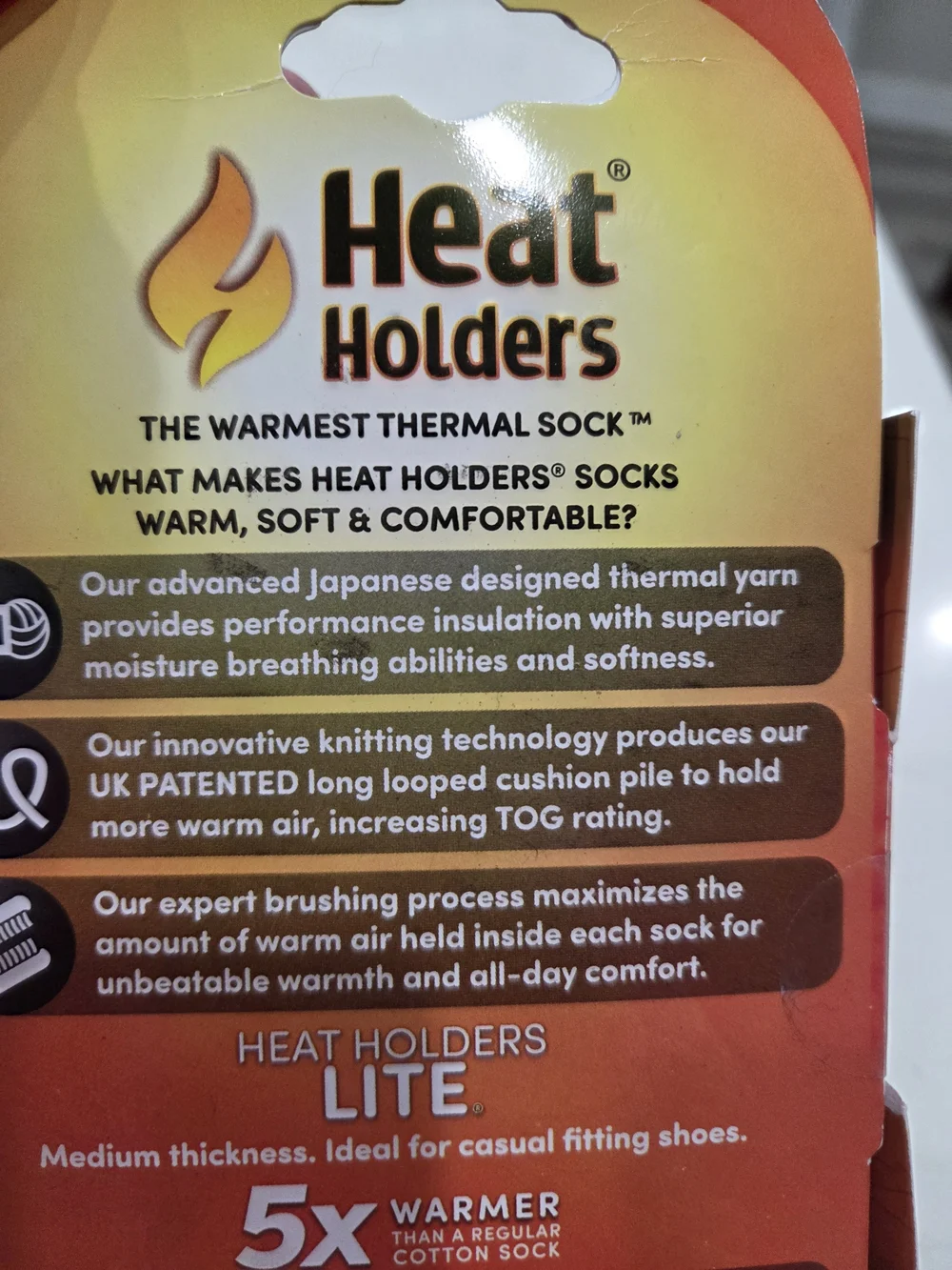 HEAT HOLDERS Black Lite Thermal Socks NWT
